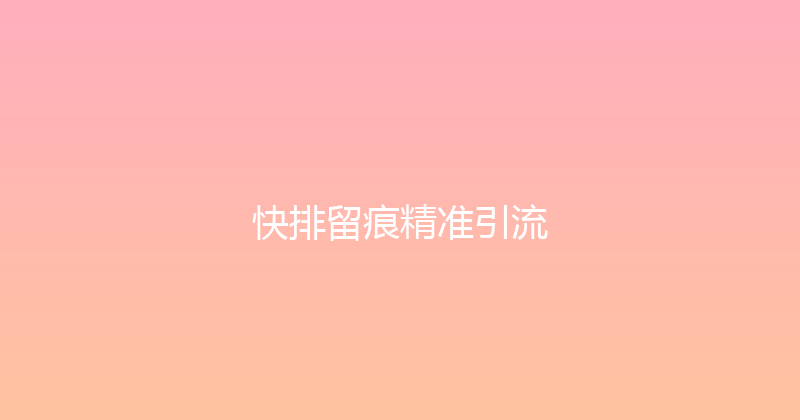 快排留痕精准引流 封面图