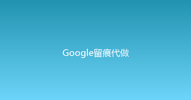 Google留痕代做 封面图